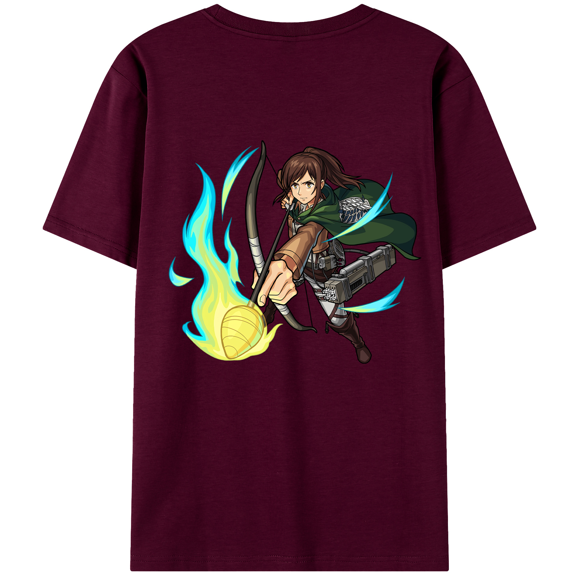 （画像用） 進撃の巨人 サシャ·ブラウス Attack on Titan Sasha Blaus レディース半袖Tシャツ(バックプリント)